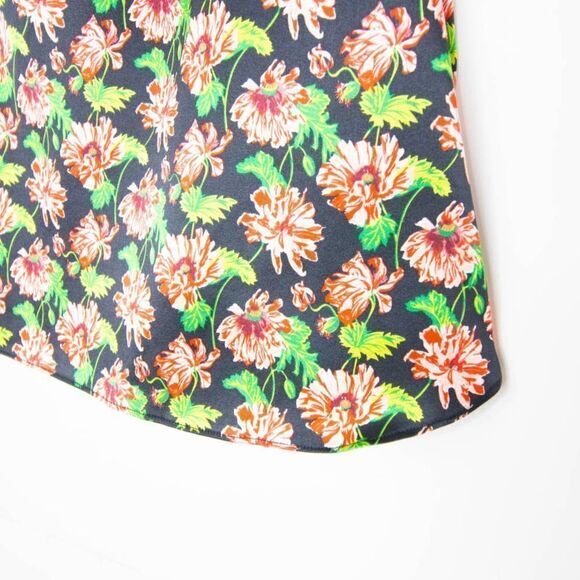 NEW Stella McCartney Ellie Leaping Silk Floral Tank Top, Black, Medium - Picture 10 of 12